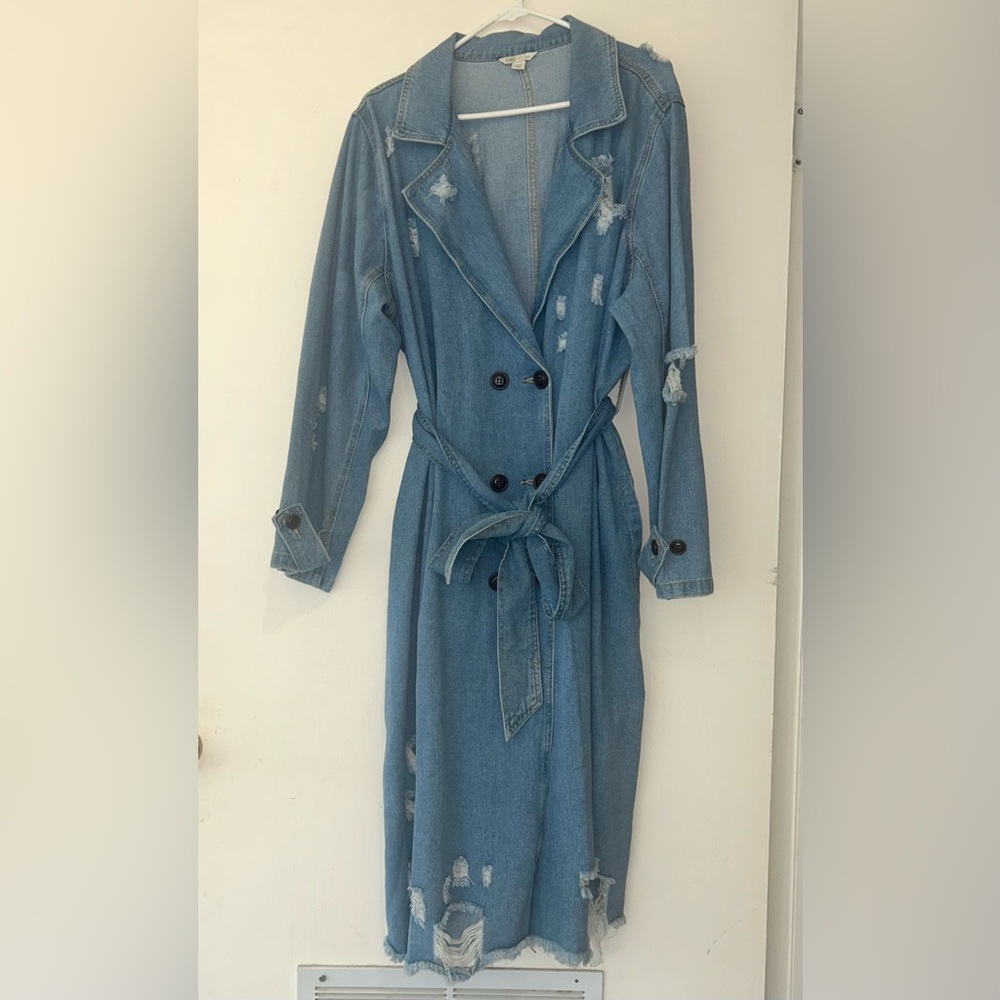Cato Denim Trench Coat